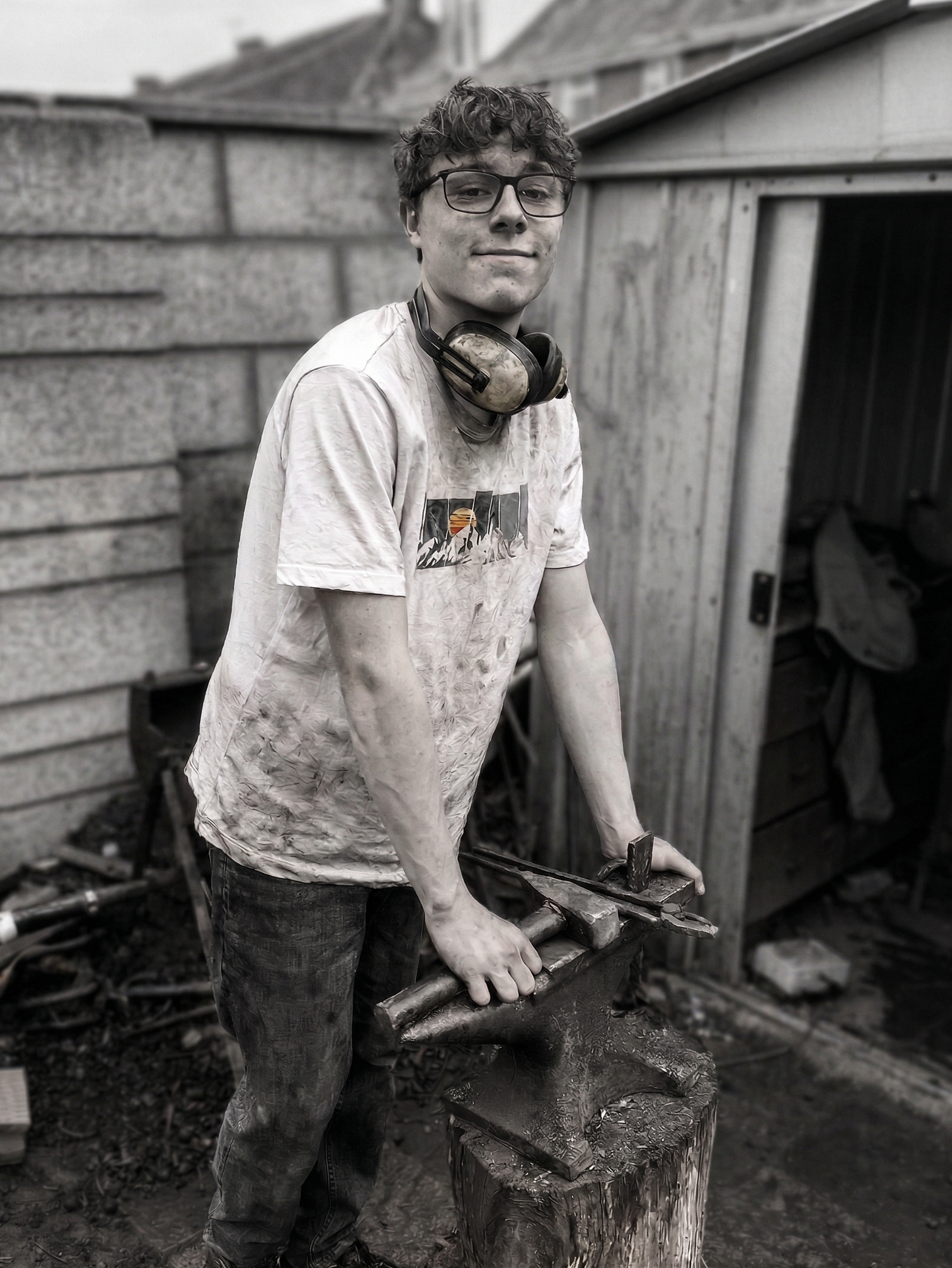 Zach Etheridge, blacksmith